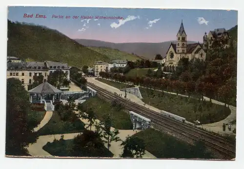 Bad Ems. Partie an der Kaiser Wilhelm Kirche.
