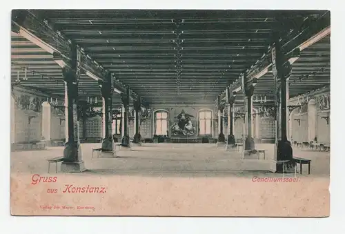 Gruss aus Konstanz. Conciliumssaal. // Alte Ansichtskarte 