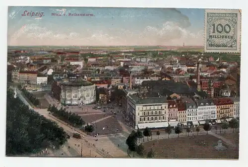 Leipzig. Blick v. Rathausturm.