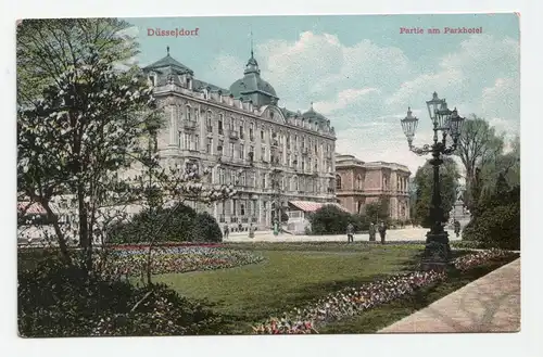 Düsseldorf Partie am Parkhotel circa 1912