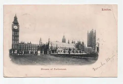 London. Houses of Parliament. jahr 1902