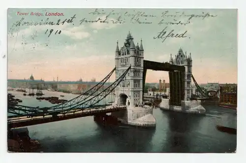 Tower Bridge, London. jahr 1910