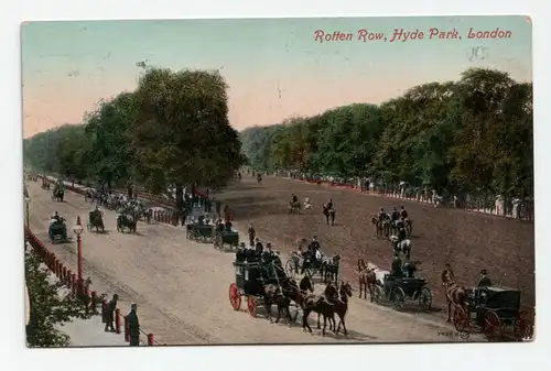 Rotten Row, Hyde Park, London. jahr 1910