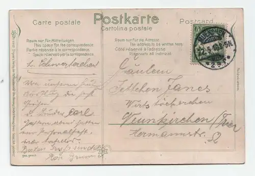 Starnberger See: Blick auf Roseninsel und Gebirgskette. jahr 1910