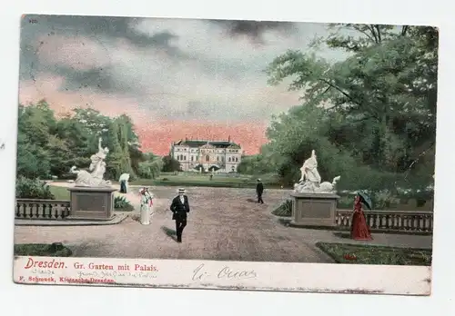 Dresden. Gr. Garten mit Palais. jahr 1906