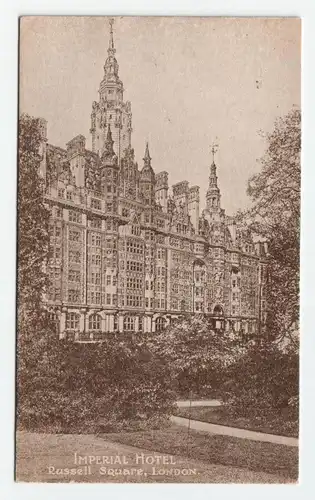 Imperial Hotel. Russell Square, London.