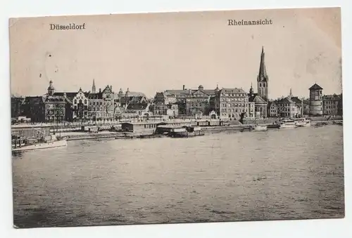 Düsseldorf Rheinansicht / jahr 1917