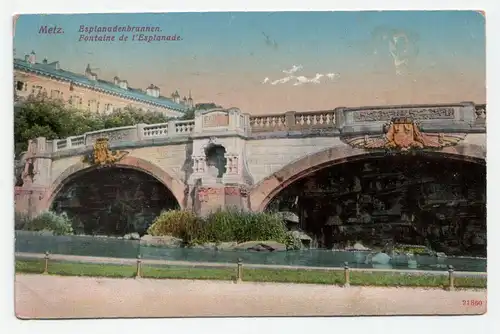 Metz. Esplanadenbrunnen. Fontaine de l Esplanade. jahr 1913