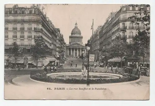 Paris - La rue Soufflot et le Pantheon. jahr 1912