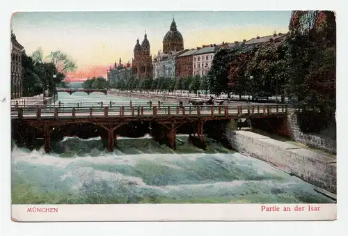 München. Partie an der Isar.
