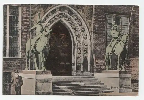 Bremen. Ritter v. de Rathausportal. jahr 1913