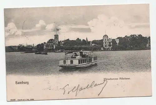 Hamburg. Uhlenhorster Fährhaus. jahr 1904
