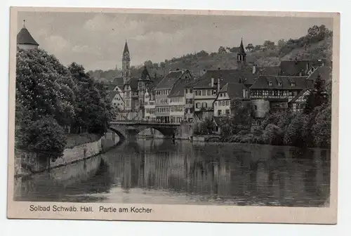 Solbad Schwäb. Hall. Partie am Kocher.