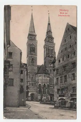 Nürnberg Blick zur Sebalduskirche.