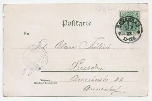 Sächs. - Böhm. Schweiz. Prebischthor und Blick vom Gabrielensteig. jahr 1902