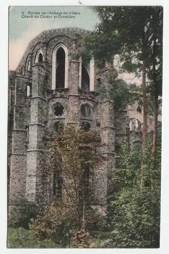 Ruines de I Abbaye de Villers Chevet du Choeur et Cimetiere.