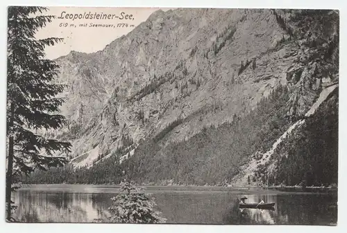 Leopoldsteiner-See, 619 m, mit Seemauer, 1774m.