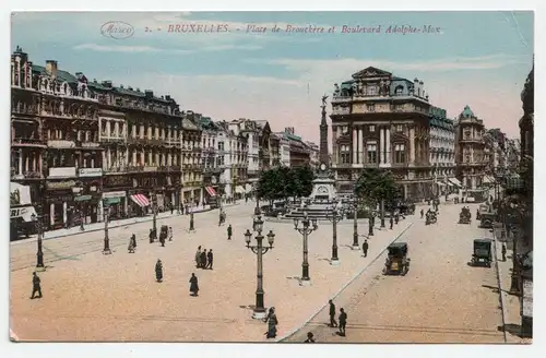 Bruxelles. - Place de Brouckere et Boulevard Adolphe-Max.