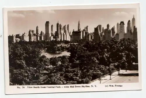 View South from Central Park - with Mid-Town Skyline, N.Y.