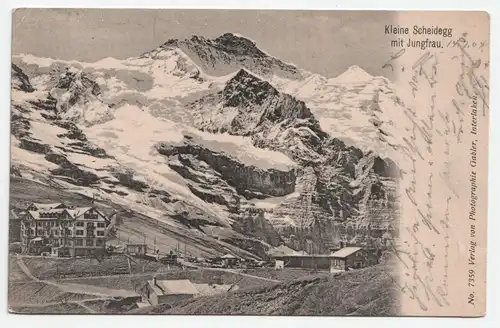 Kleine Scheidegg mit Jungfrau. jahr 1904