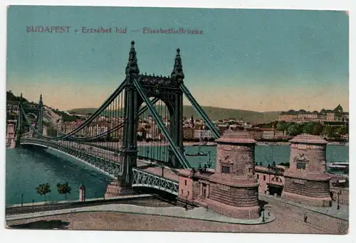 Budapest. Erzsebet hid - Elisabeth Brücke.