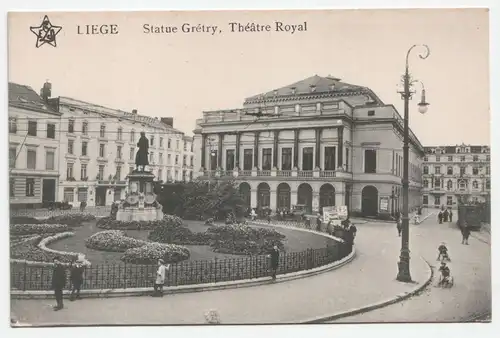 Liege. Statue Gretry, Theatre Royal.