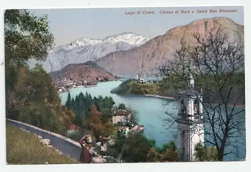 Lago di Como. Chiesa di Sala e Jsola San Giovanni.