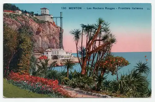 Menton - Les Rochers Rouges - Frontiere Italienne