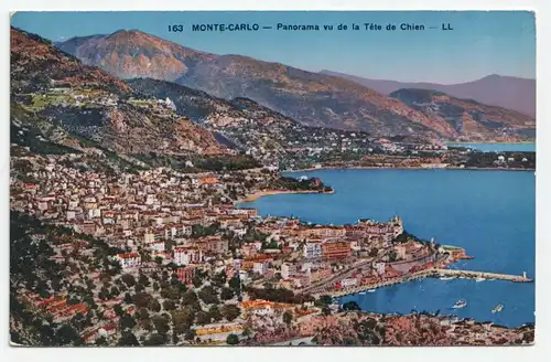 Monte-Carlo - Panorama vu de la Tete de Chien.