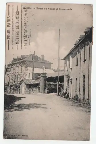 Orjibet - Entree du Village et Gendarmerie.