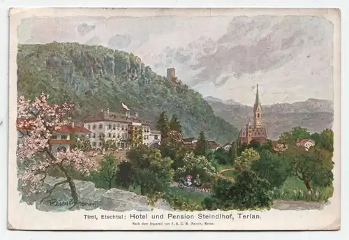 Tirol, Etschtal: Hotel und Pension Steindlhof, Terlan. jahr 1913