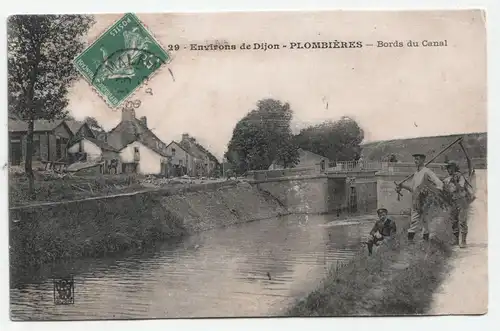 Environs de Dijon - Plombieres - Bords du Canal. jahr 1908