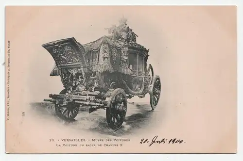 Versailles. - Musee des Voitures, La Voiture du Sacre de Charles X. jahr 1900