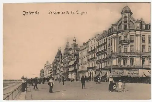 Ostende. Le Centre de la Digue //Feldpostkarte jahr 1913