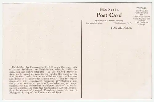 The Smithsonian Institution, Washington, D. C.