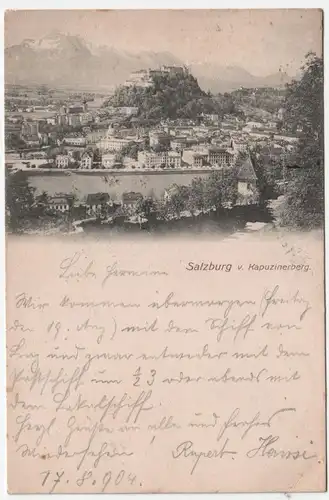 Salzburg v. Kapuzinerberg. jahr 1904
