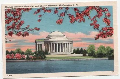 Thomas Jefferson Memorial and Cherry Blossoms, Washington, D. C.
