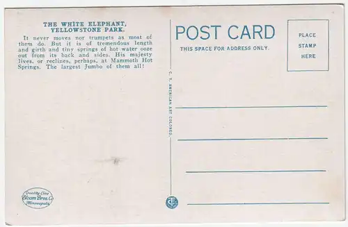 White Elephant, Yellowstone Park