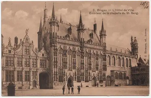 Bruges- L Hotel de Ville. Exterieur de la chapelle du St. Sang.