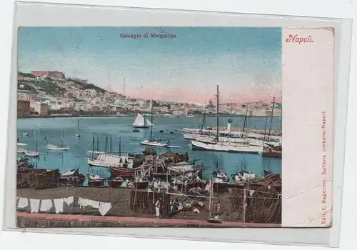 Spiaggia di Mergellina. Napoli. jahr 1905