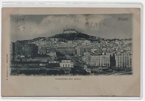 Napoli. Panorama Dal Molo. jahr 1902