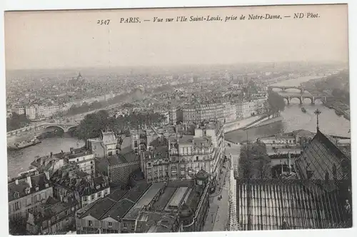 Paris. - Vue sur l Ile Saint-Louis, prise de Notre-Dame.