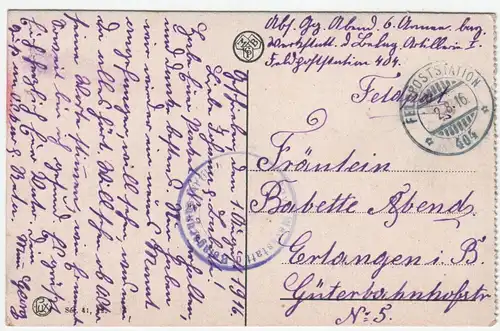 La Bassee. La Distillerie de M. Dellerue. // Feldpost // jahr 1916