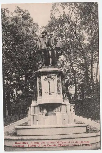 Brussels. Statue of the Counts d Egmont and de Hornes