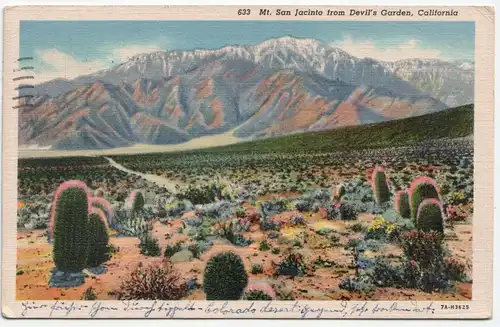 Mt. San Jacinto from Devil s Garden, California.