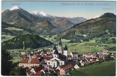 Zellerhüte. Mariazell, 862 m Seehöhe, Steiermark. Dürrenstein.