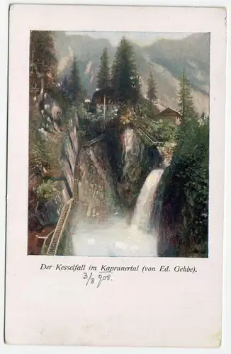 Der Kesselfall im Kaprunertal. jahr 1908