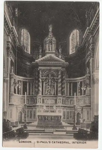 London. St-Paul s Cathedral, Interior. / 1914