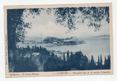 Corfou - Vue generale de la vieille Citadelle.