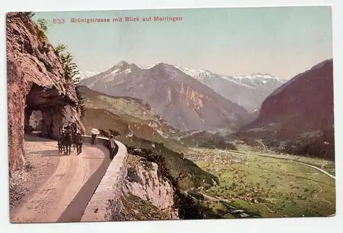 Brünigstrasse mit Blick auf Meiringen.